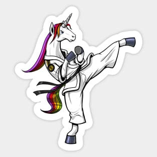 Unicorn Karate Sticker